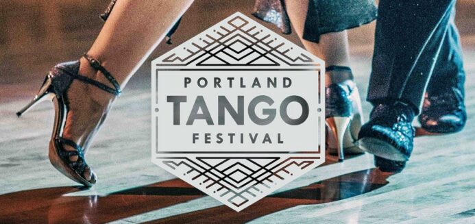 Hands holding Portland Tango Festival flyers. Hands holding Portland Tango Festival flyers.